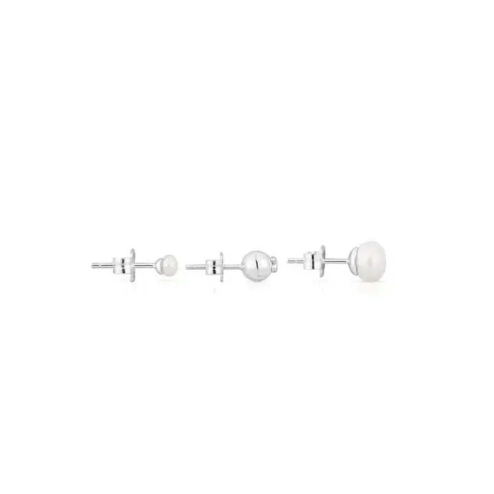 Luxury Tous Polished Mirror Spanish Bear Chained 3D Bear-Shaped Hoop Pin Stud